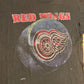 90/00’s Nutmeg Mills Detroit Red Wings Hockey NHL Black Grey Faded Cotton Tshirt - XLarge - 24" x 31"
