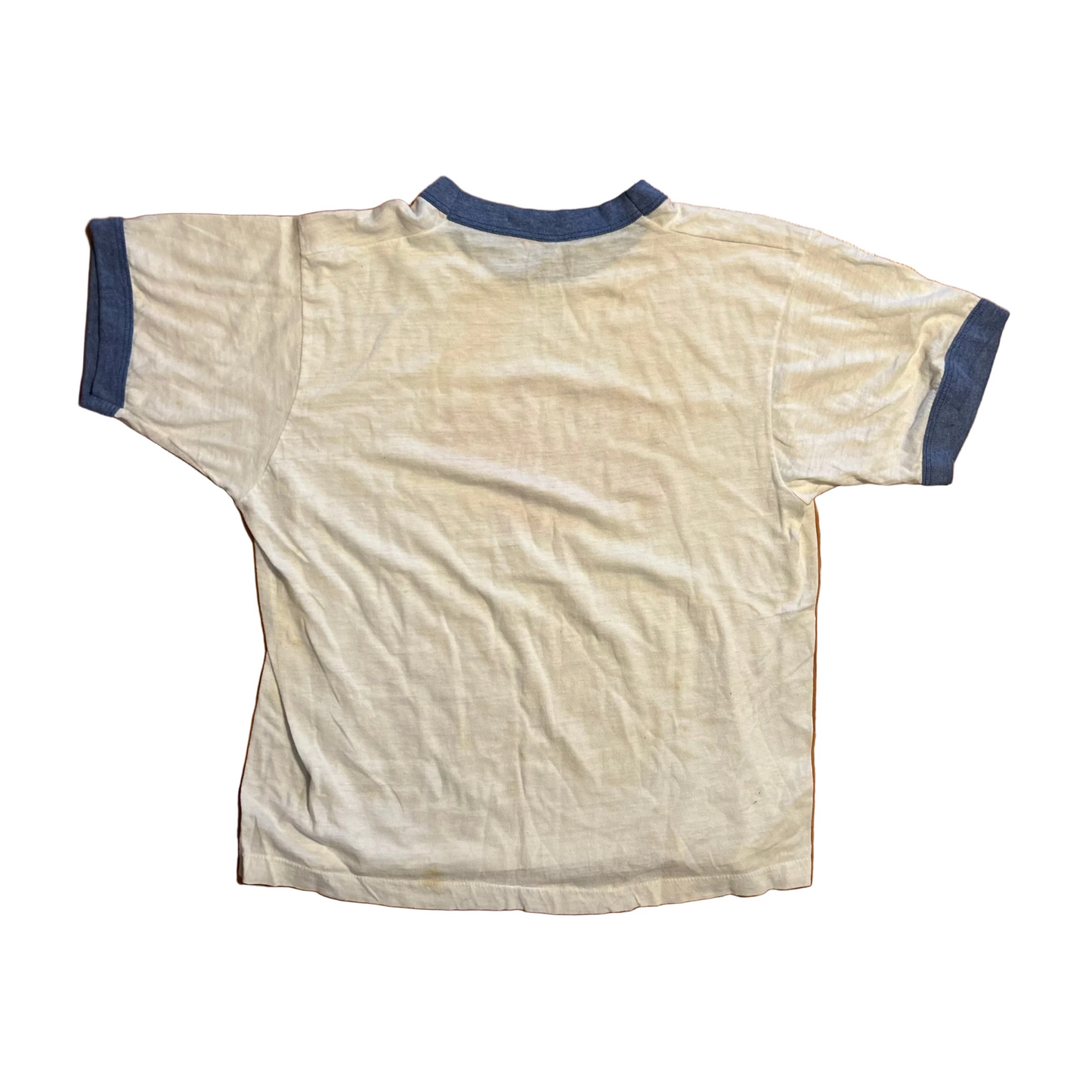 80's Screen Stars I'm a Wonder Kid Bread White Ringer Tshirt - Small - 19" x 24"