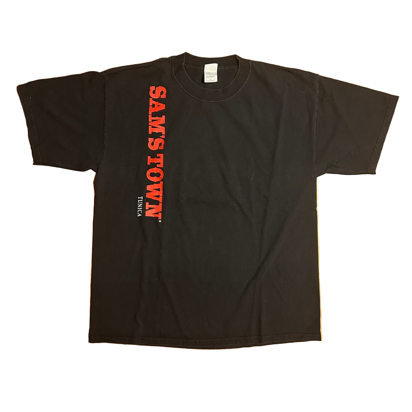 Gildan Ultra Cotton Sam’s Town Casino Your First Choice For Fun Tunica Gambling Black Cotton Tshirt - Large - 22" x 29"