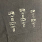 Anvil Ridi Black Grey Faded Cotton Tshirt - Medium - 21" x 27"