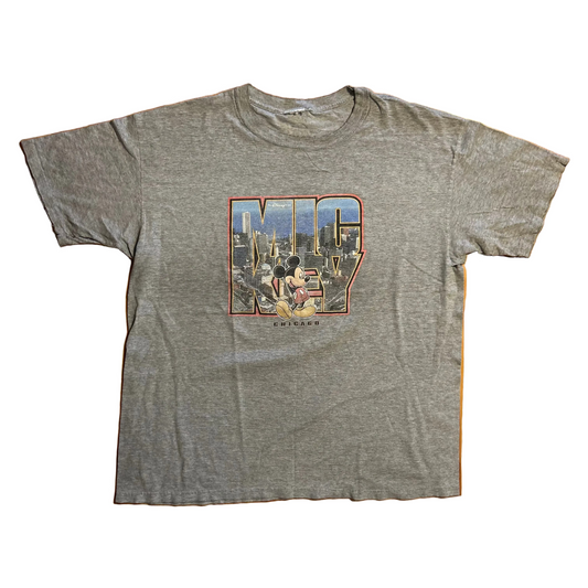 Disney Mickey Mouse Grey Chicago Tshirt - Large - 23.5" x 29"
