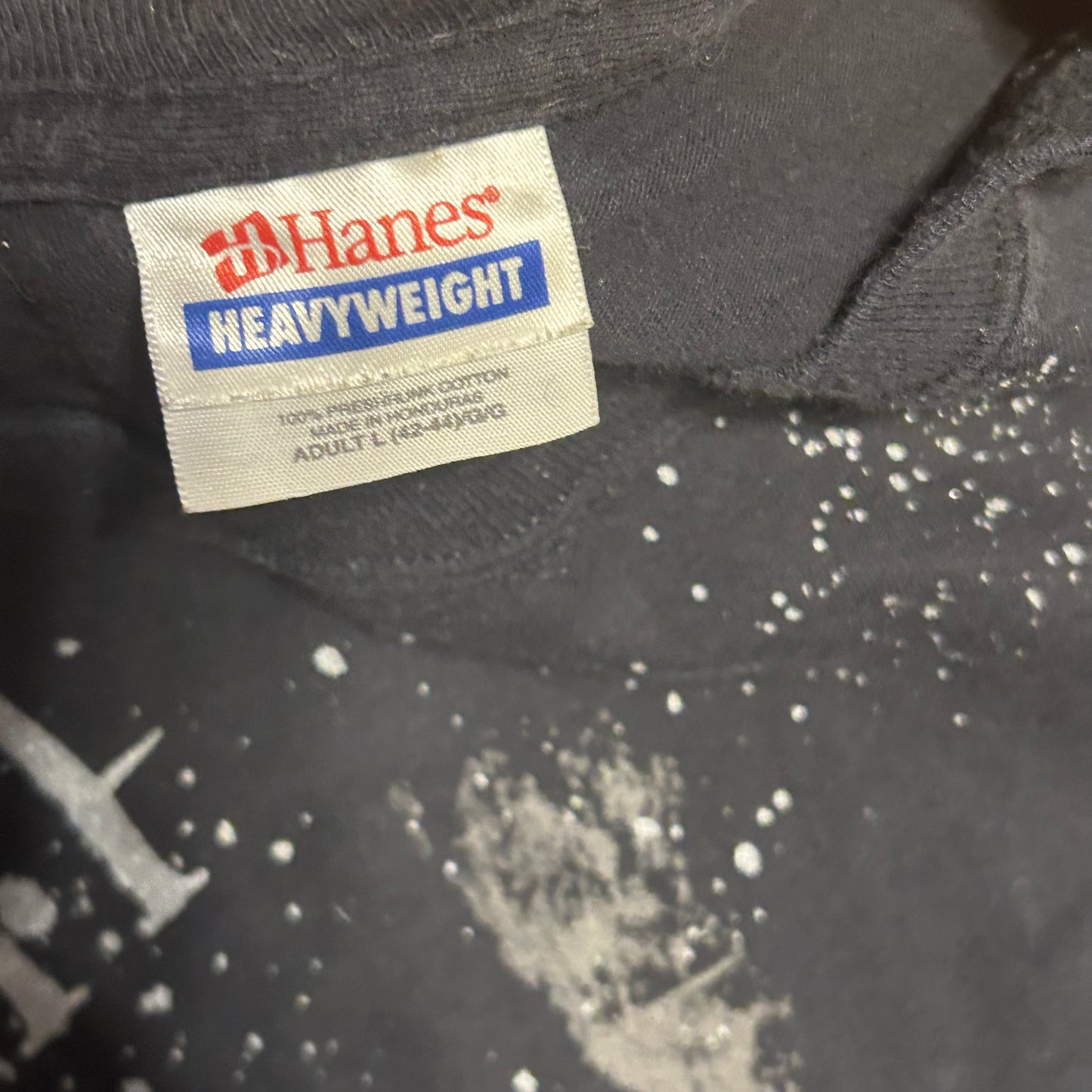 Hanes Heavyweight Him Portrait Y2K Black Cotton Tshirt - Medium - 20" x 28"