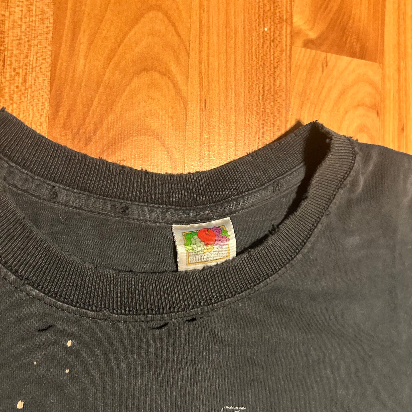 FOTL Lofteez Easy Riders Dallas Motorcycle Distressed Painter Black Grey Cotton Tshirt - XLarge - 25" x 29.5"