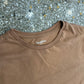 Goodfellow Lyndale Tee Brown Blank Tshirt - Large - 22" x 27"
