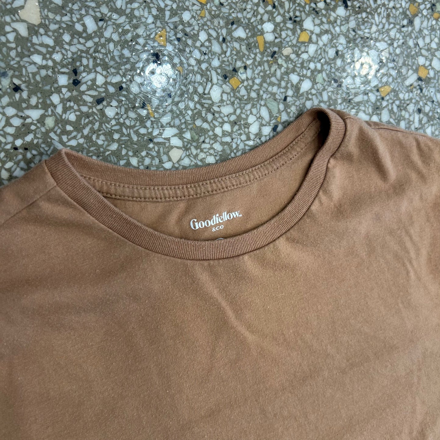 Goodfellow Lyndale Tee Brown Blank Tshirt - Large - 22" x 27"