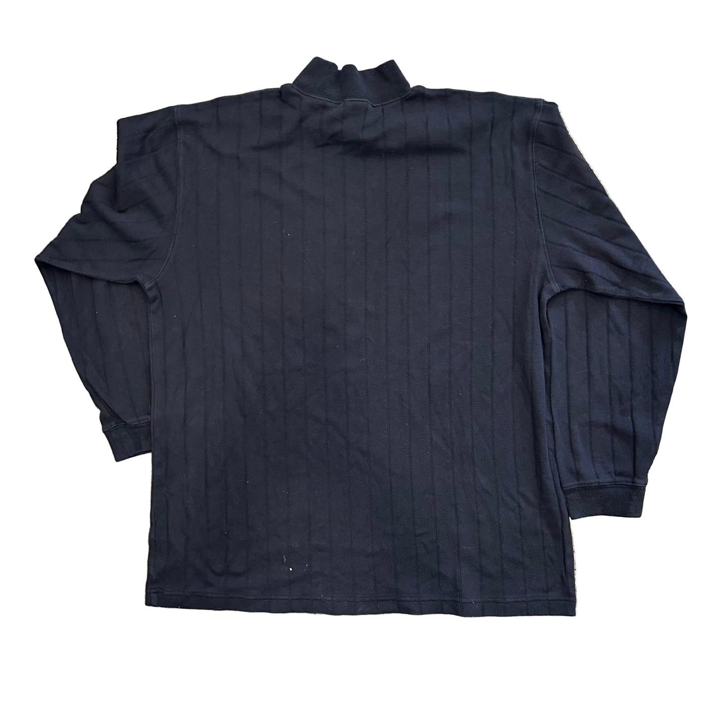 George Cotton Poly Black Mock Neck Longsleeve Black Blank Shirt - XLarge - 24" x 29"