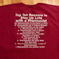 90's Delta Late Night with a Pharmacist Pharmacy Maroon Tshirt - XLarge - 25" x 29"