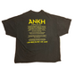Hanes Beefy T Ankh I Am Because We Are Eternal Life Black Grey Faded Cotton Tshirt - XLarge - 26.5" x 31.5"