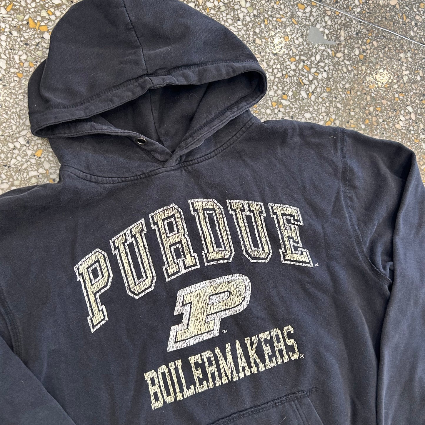 Colosseum Purdue University Black Hoodie Sweatshirt - Large - 23" x 26"