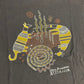 90’s Oneita Uluru Dreamtime Australia 1992 Blue Rhubarb Kansas City Zoo Armadillo Black Grey Faded Cotton Tshirt - Large - 23" x 27.5"