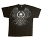 Alstyle Apparel and Activewear Y2K Design Skull Wings Black Cotton Tshirt - Large - 22" x 28.5"