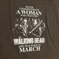 Hanes Never Underestimate A Woman Who Watches The Walking Dead and Was Born in March Black Cotton Tshirt - Large - 23" x 29"