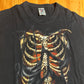 Jerzees Skeleton Skull Bones Ribs XRay Black Cotton Tank Top Shirt - XLarge - 24" x 31.5"