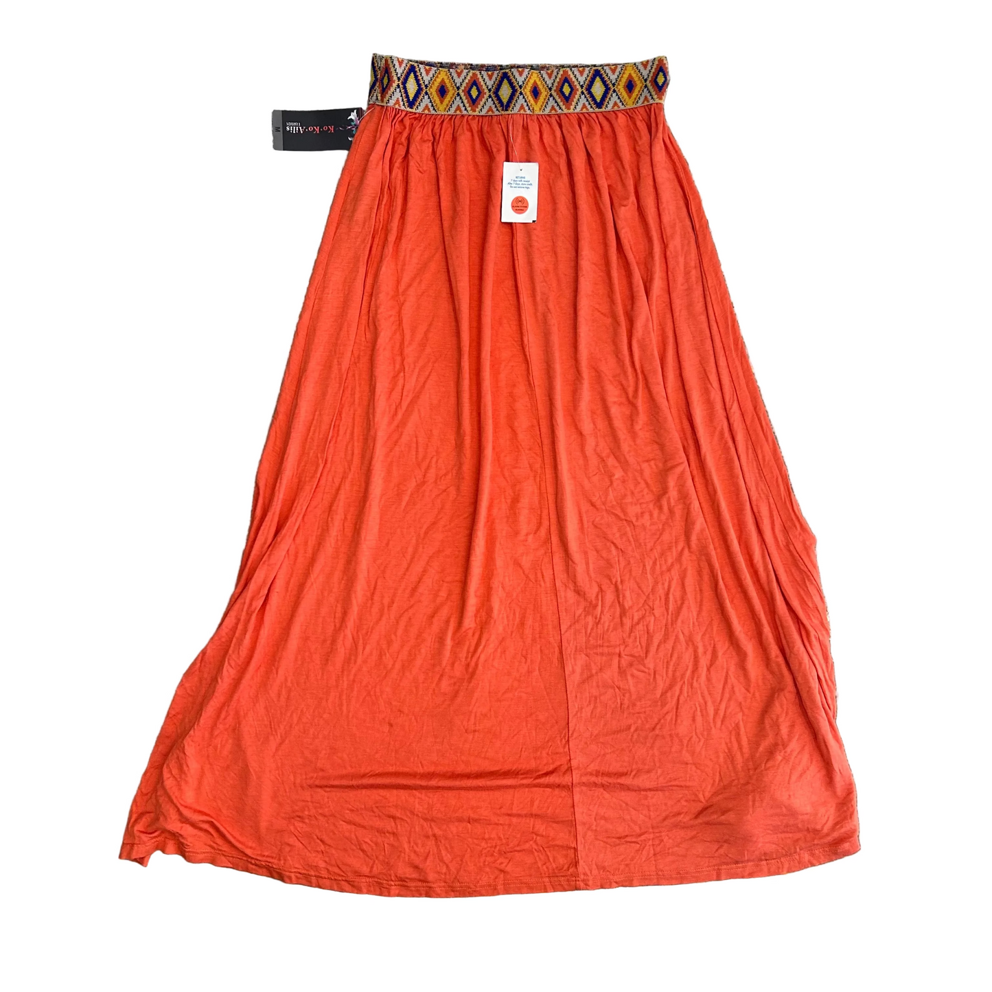NWT Brand New Ko Ko Ailis Orange Skirt - 26" x 36.5"