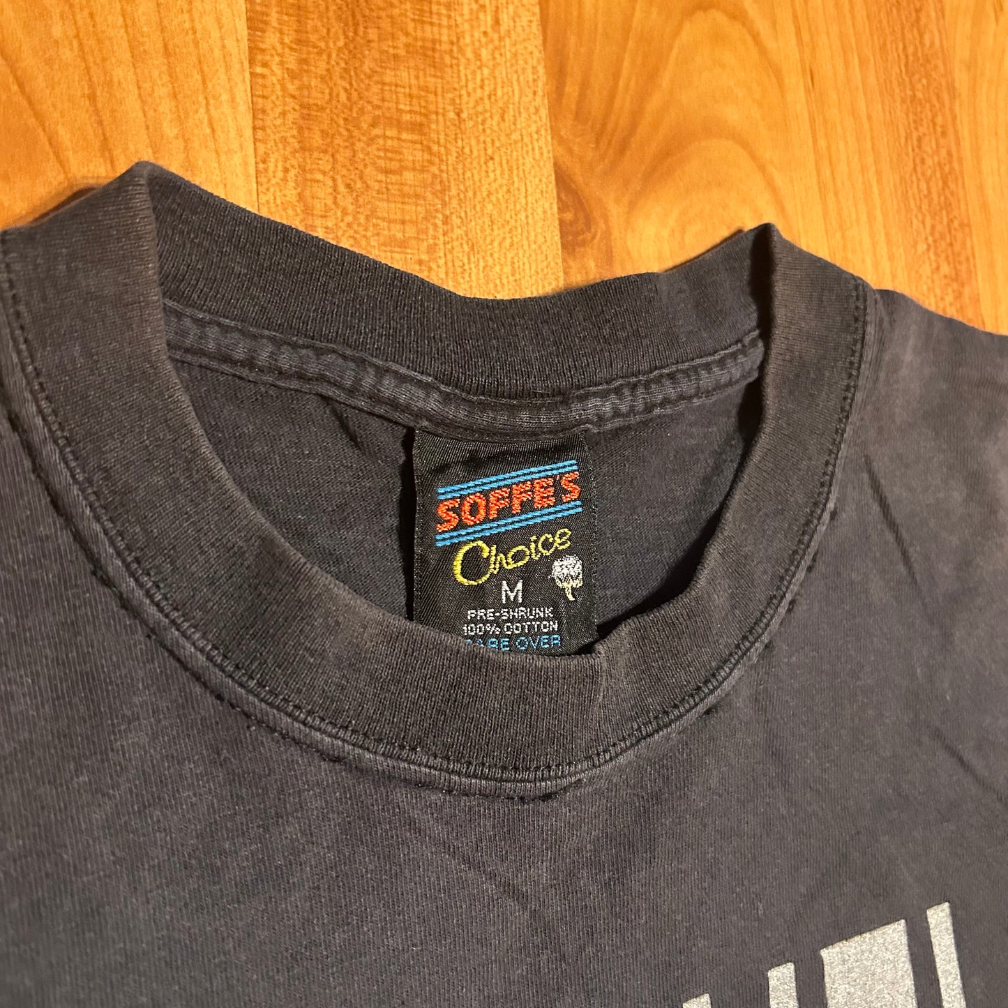 Soffee Choice Camp Shelby Tools of the Trade Black Grey Cotton Tshirt - Small - 19" x 27"