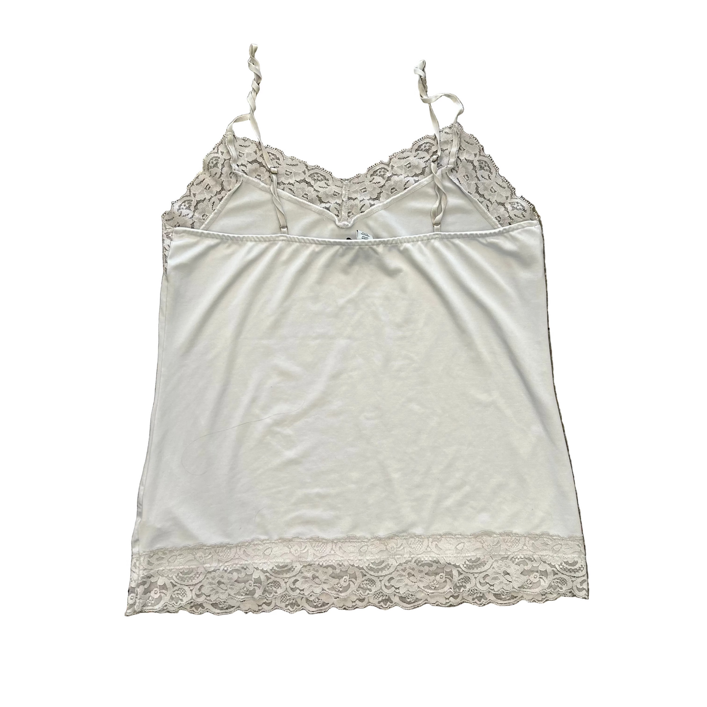 White Black House Market Lace White Tank Top Shirt - XSmall - 17" x 22"