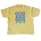 90’s Hanes Heavyweight God is Good All the Time Yellow Tshirt - Large - 23.5" x 28"