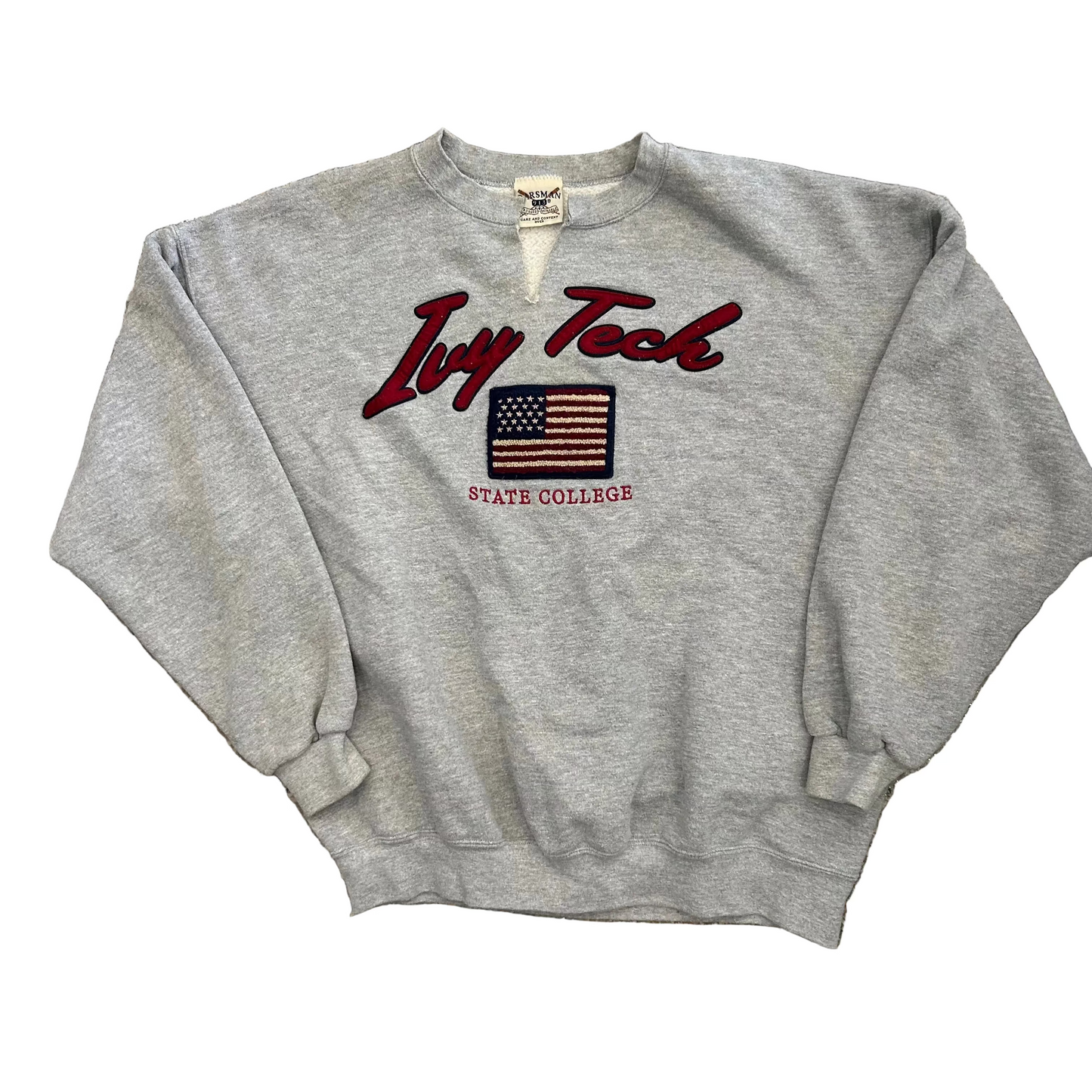 Oarsman Grey Ivy Tech Crewneck Sweatshirt - XLarge - 25" x 26"