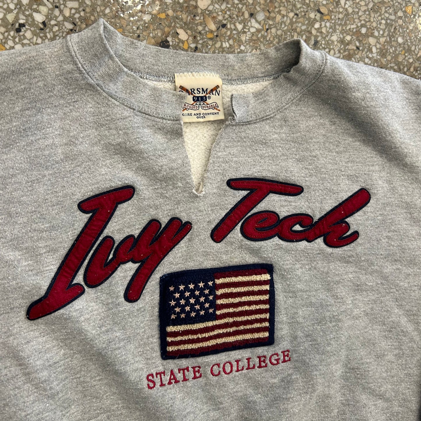 Oarsman Grey Ivy Tech Crewneck Sweatshirt - XLarge - 25" x 26"