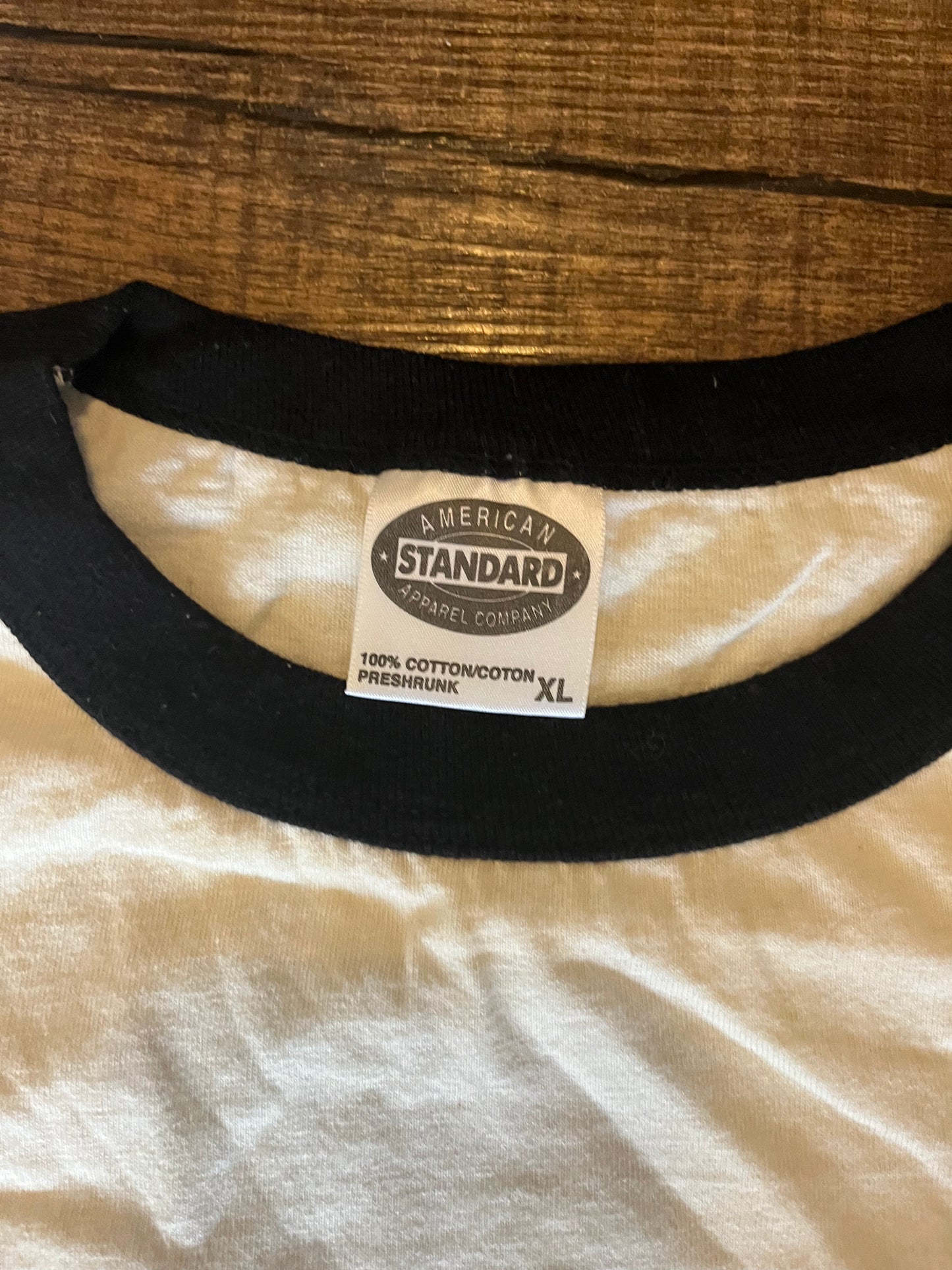 90’s Miller Time NFL FOX White Black Ringer Tshirt - Large - 22" x 29"