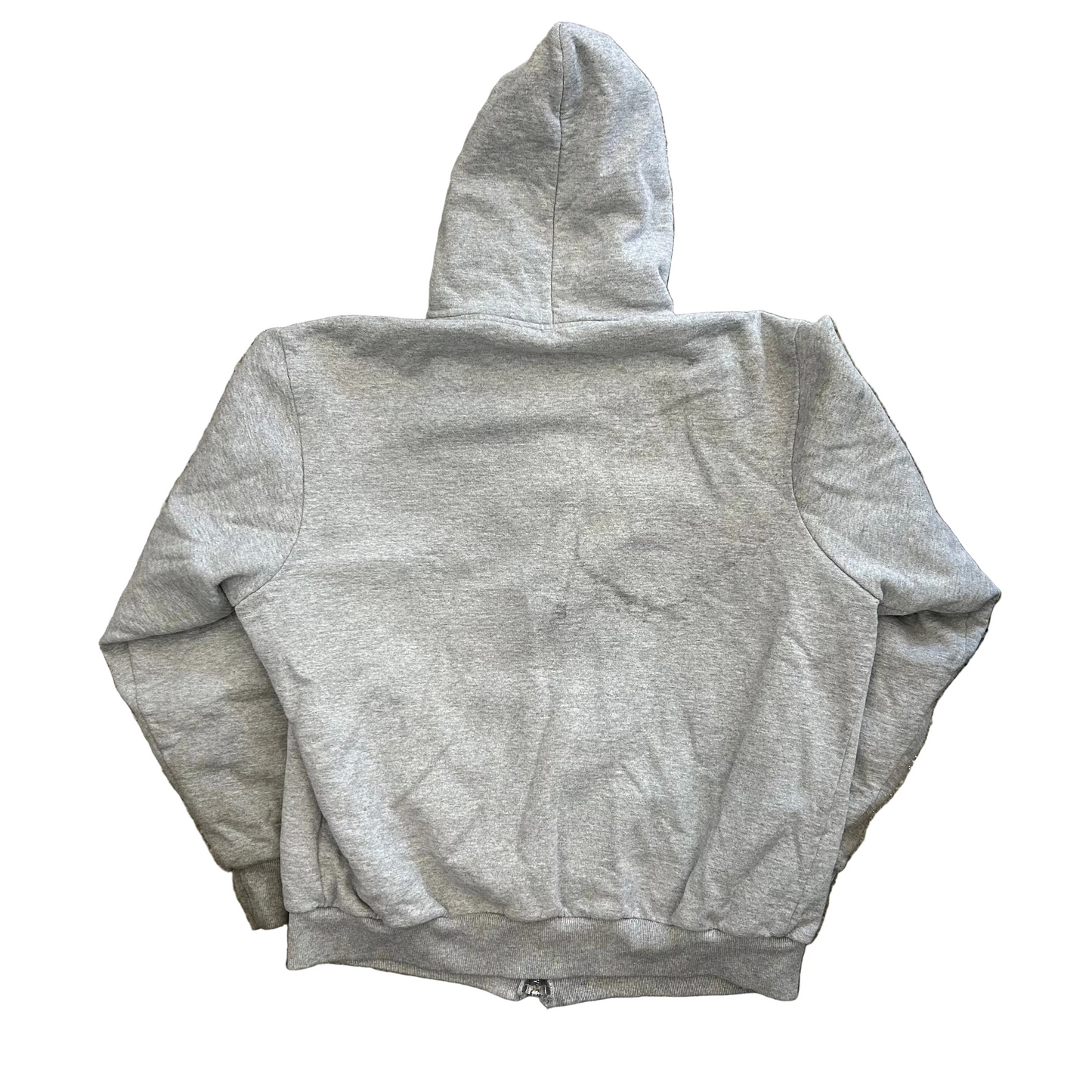 Carhartt Carphartt Grey Hood Zip Up Thermal Sweatshirt - XLarge - 26" x 26.5"