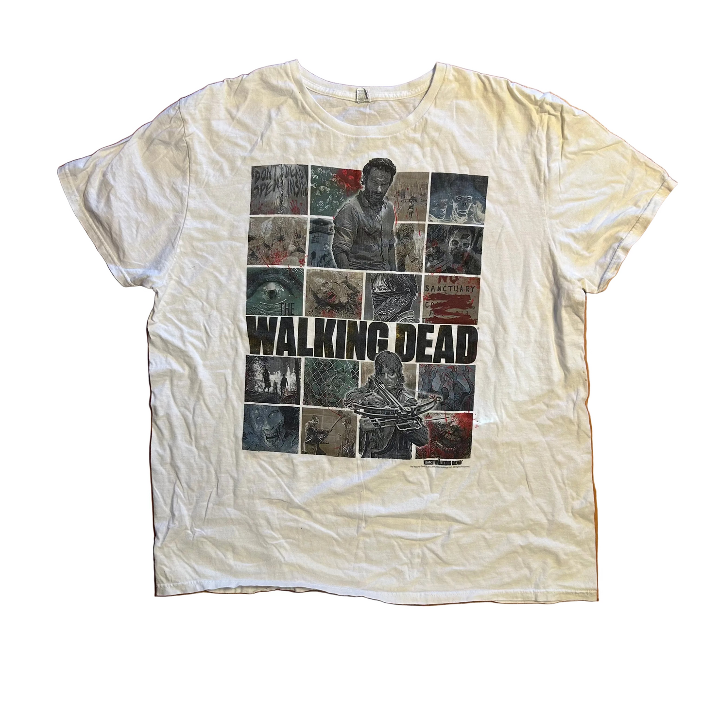 AMC The Walking Dead TV White Tshirt - XLarge - 24" x 28.5"