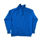 60/70's Blue Acrylic Quarter Zip Turtleneck Sweater - Small - 19" x 24.5"