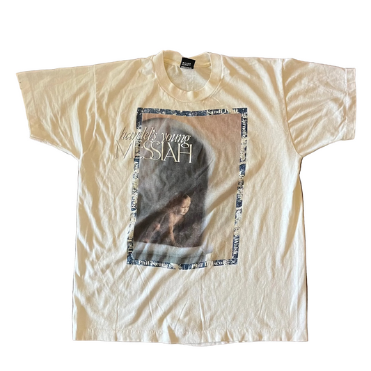 90’s Screen Stars Best The Young Messiah Band Tour White Tshirt - Medium - 20.5" x 27"