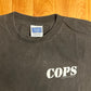 90’s AERO Cops 1996 TV Show Black Grey Faded Cotton Tshirt - Boxy XLarge - 25" x 27"