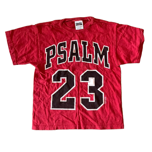 90’s Tultex Psalm 23 Red Tshirt - XSmall - 17" x 22"