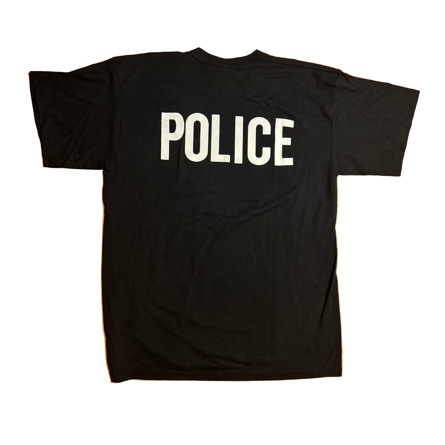 90’s Rothco Police Black 50/50 Cotton Polyester Tshirt - Medium - 21" x 29"