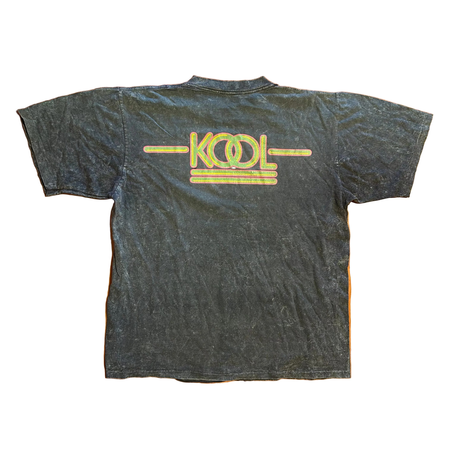 90's Bluegrass Tees Kool Cigarettes Blue Green Distressed Tie Dye Tshirt - Large - 22.5" x 27.5"
