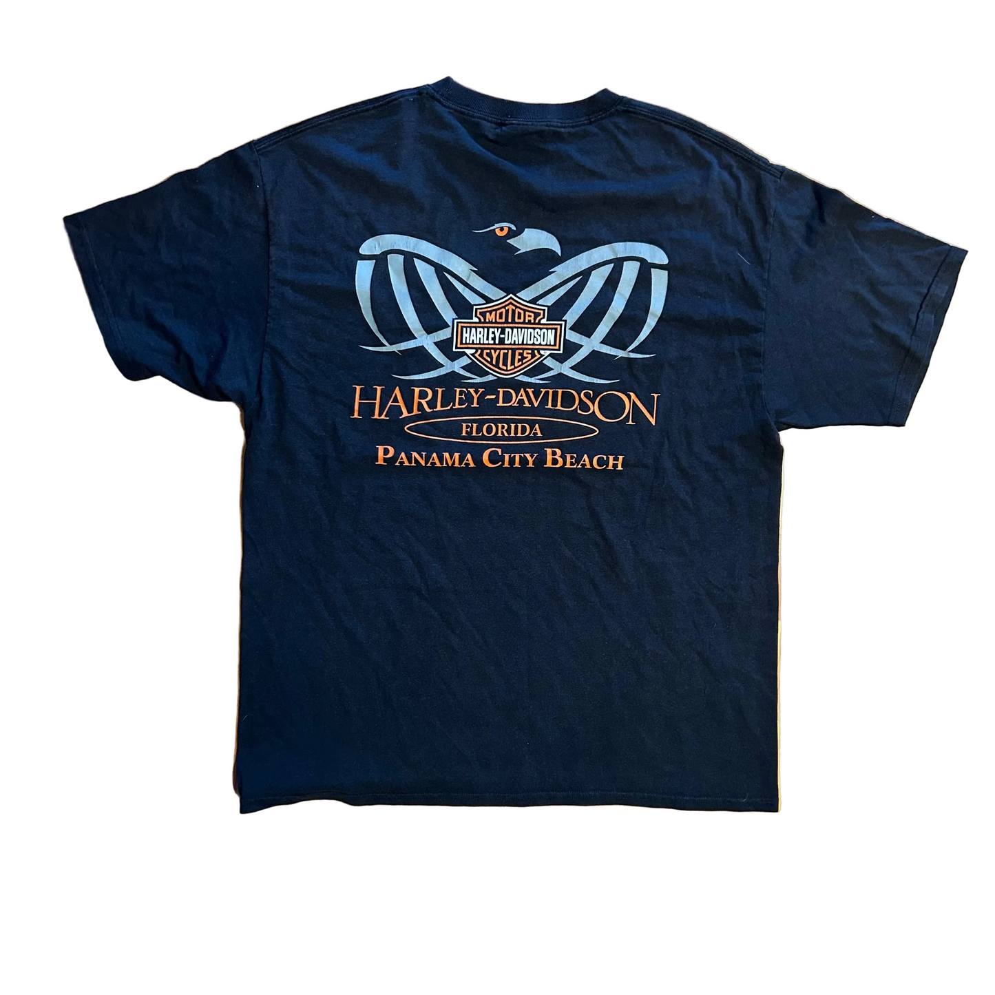 Harley Davidson PCB Florida Black Tshirt - Medium - 21" x 28"