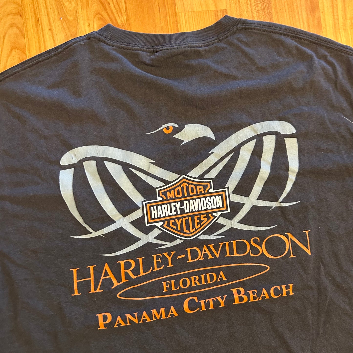 Harley Davidson PCB Florida Black Tshirt - Medium - 21" x 28"