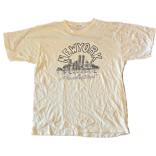 90’s New York Manhattan The Tom White Tshirt - Large - 22.5" x 28"