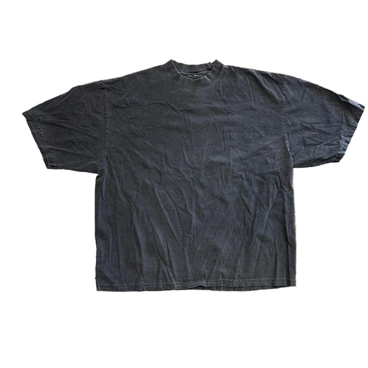 Grey Black Stone Wash Blank Tshirt - XLarge - 28" x 30.5"