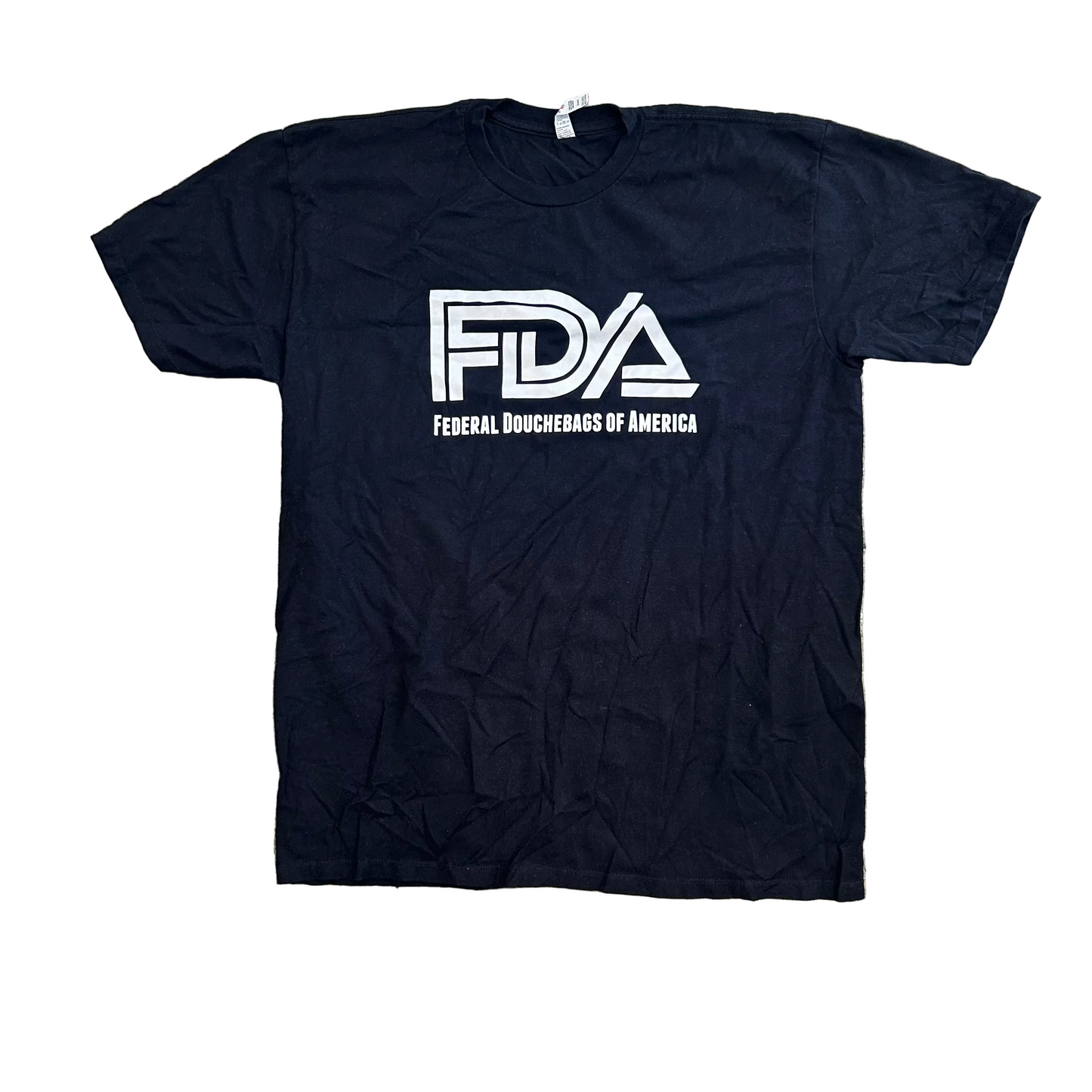FDA Douchebags Cigars Black Tshirt - Large - 22" x 29"