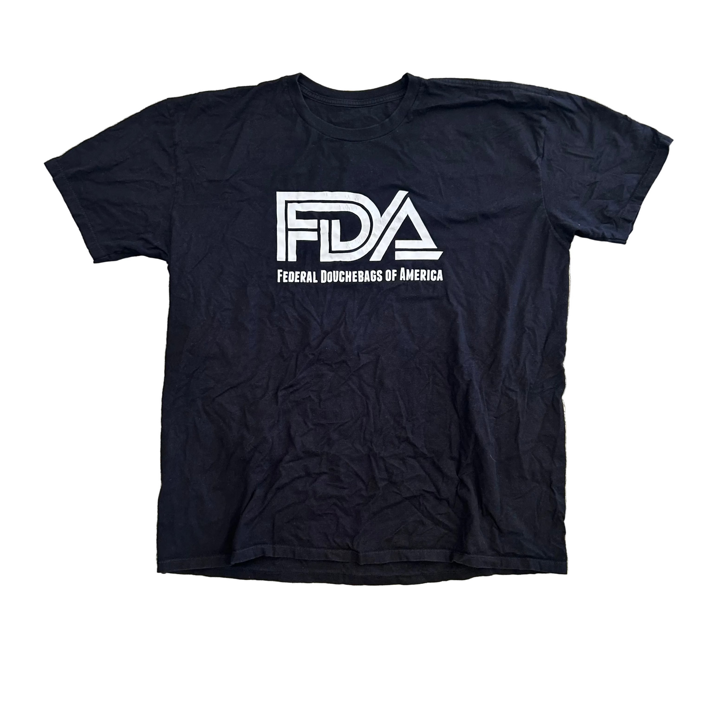 FDA Douchebags Cigars Black Tshirt - XLarge - 24" x 30"