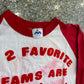 80/90's Murina Indiana University Red White Raglan Longsleeve Shirt - Medium - 20" x 28"