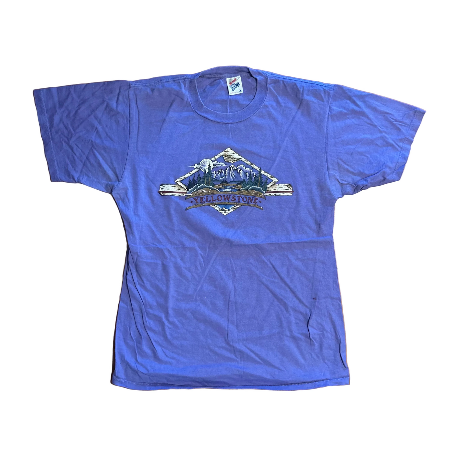 90's Jerzees Yellowstone Purple Tshirt - Small - 19" x 27"