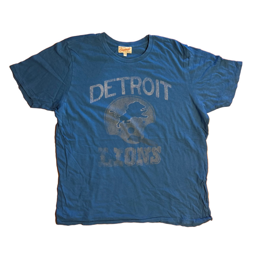 Junk Food Clothing Blue Detroit Lions NFL Tshirt - XLarge - 24" x 29"