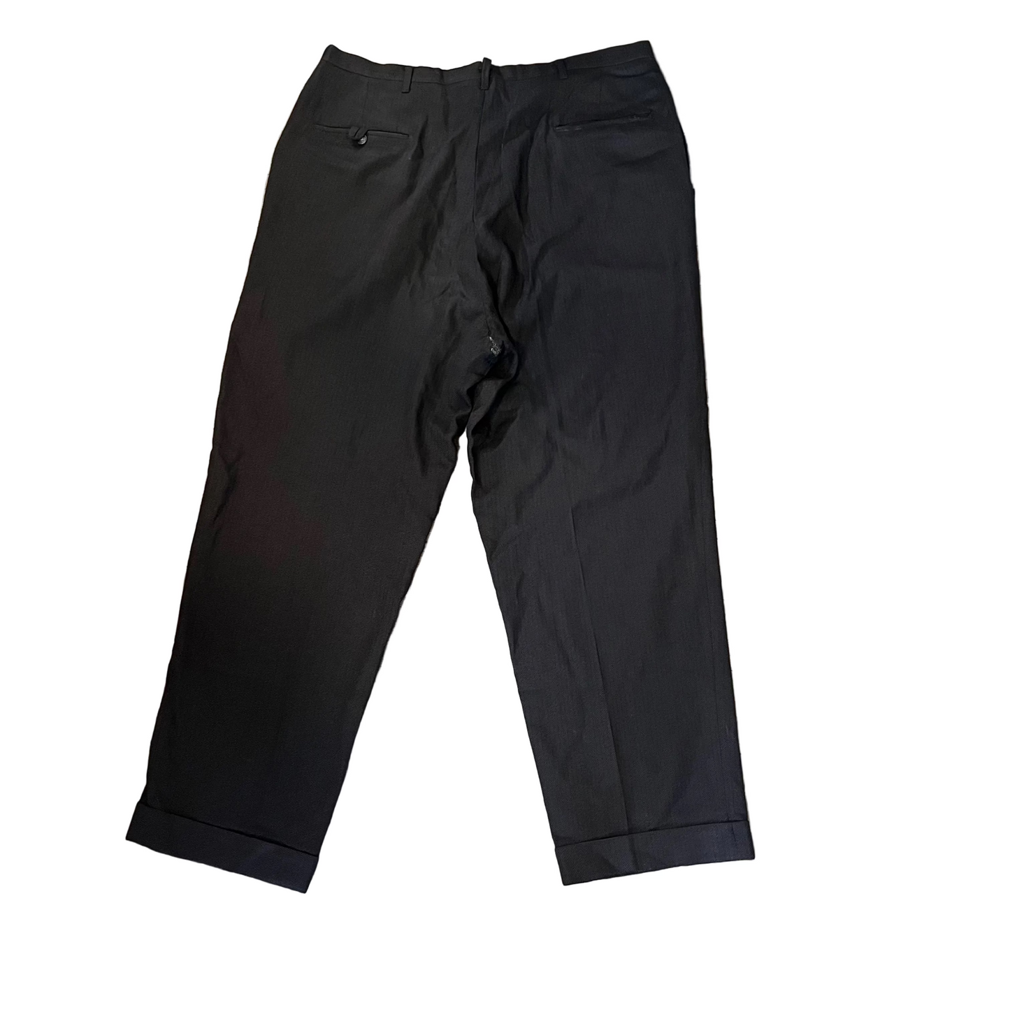 70/80's Black Dress Pants Slacks - 34" x 32"