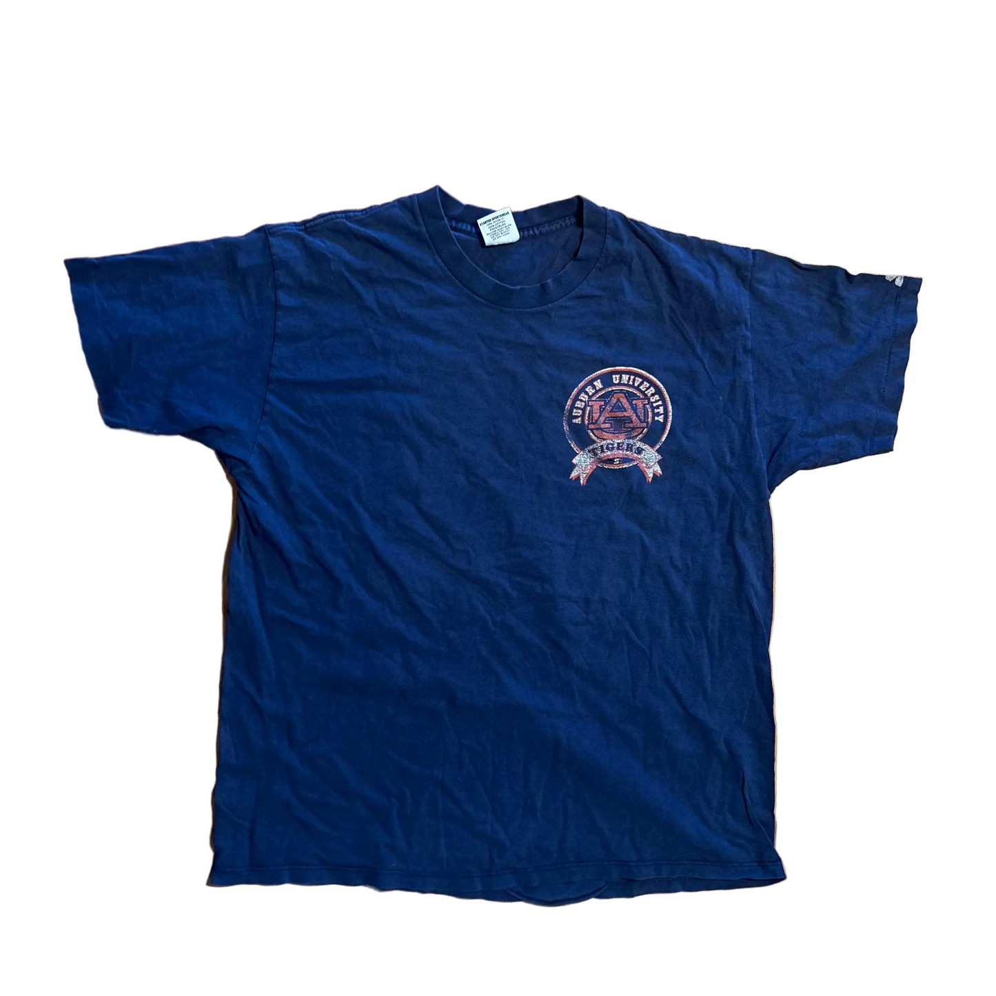 90's Starter Auburn Tigers College University Navy Tshirt - Large - 22" x 27"