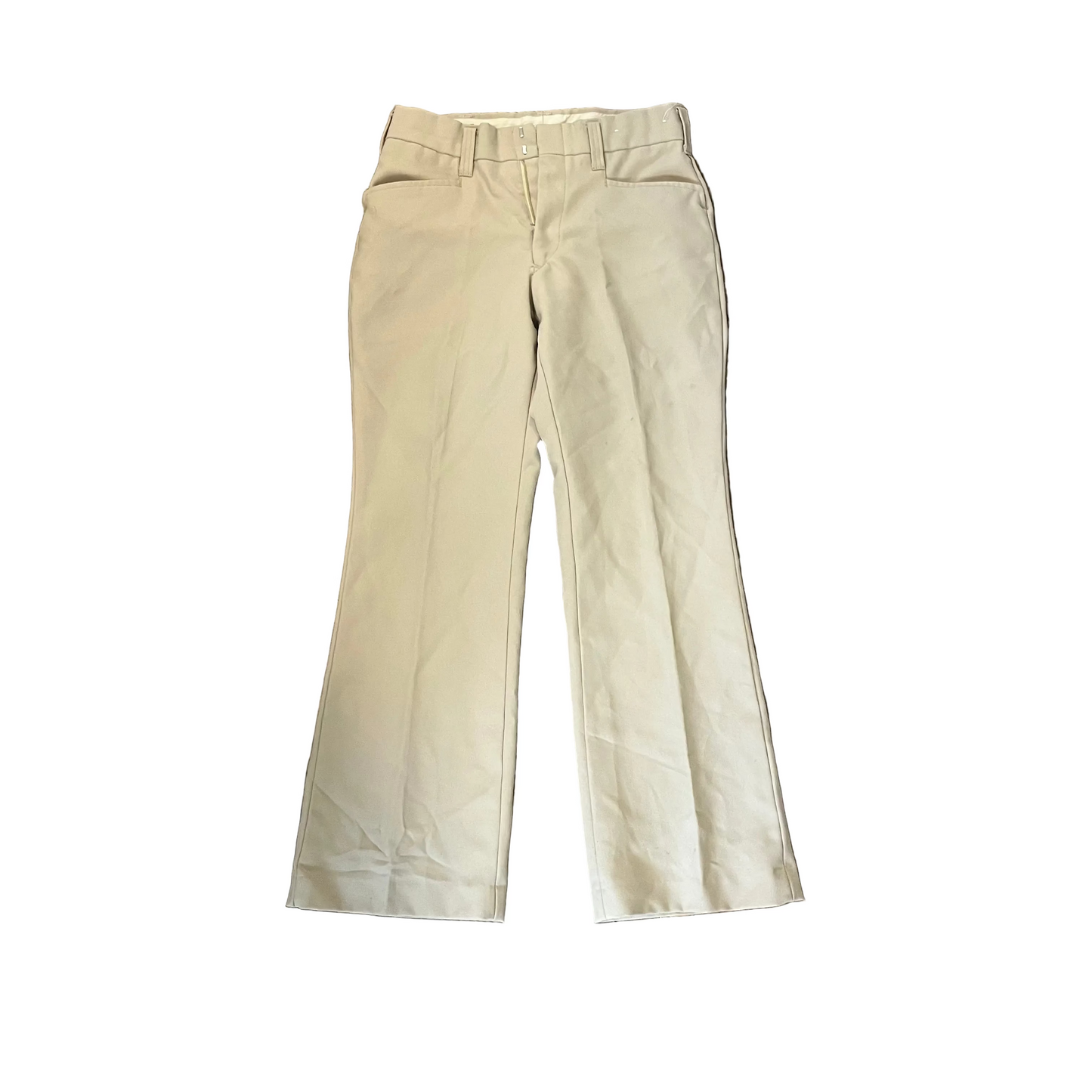 70/80's Tan Yellow Dress Pants Slacks - 30" x 30"