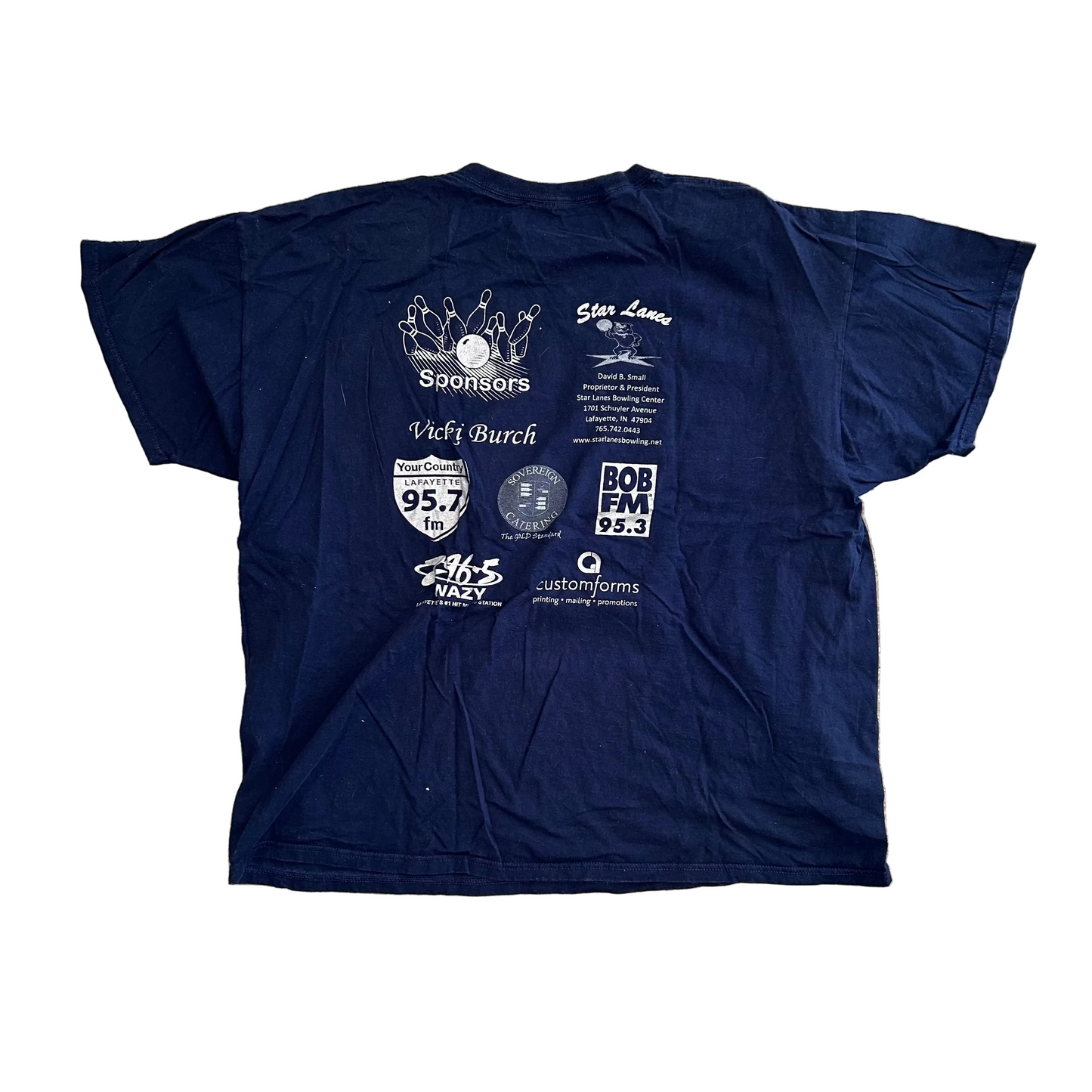 Strike Out Suffering Navy Blue Tshirt - XLarge - 26" x 29"