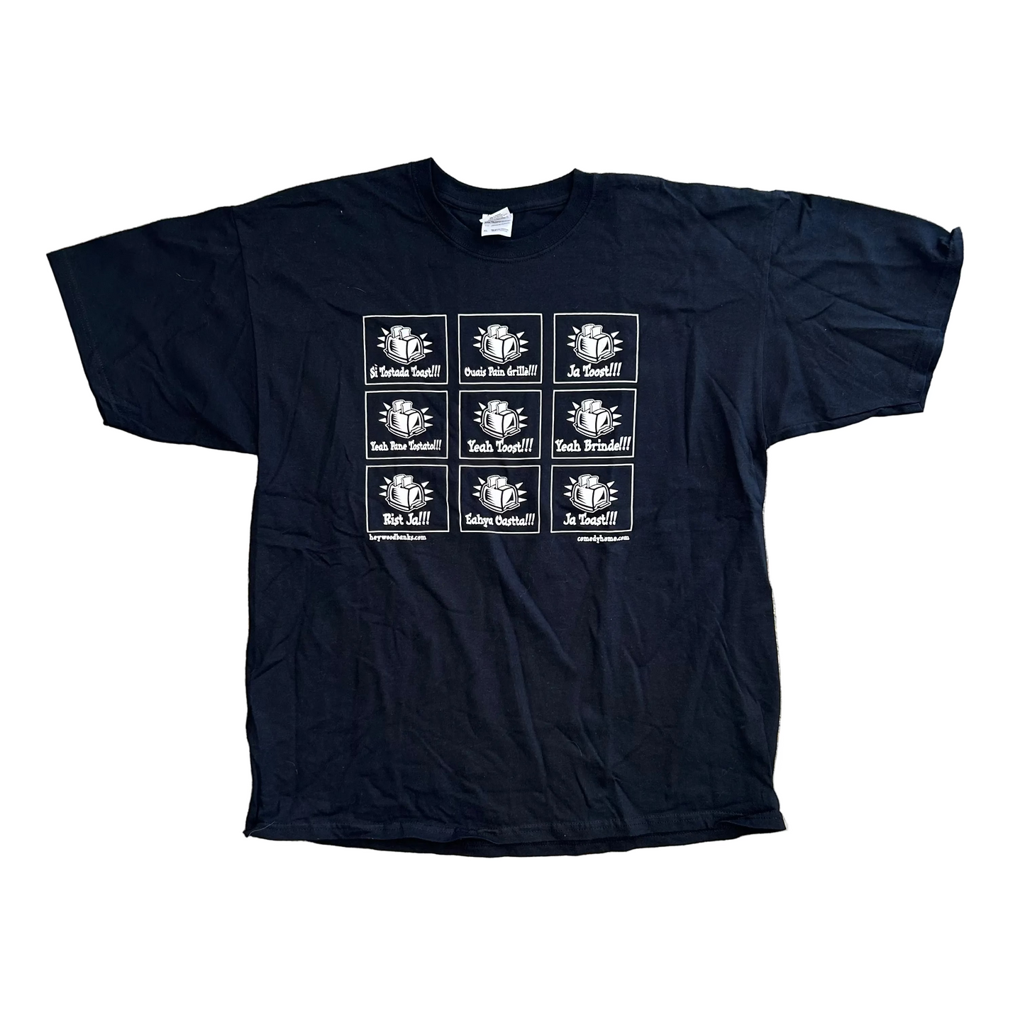 Heywood Banks Toast Black Tshirt - Large - 23" x 30"