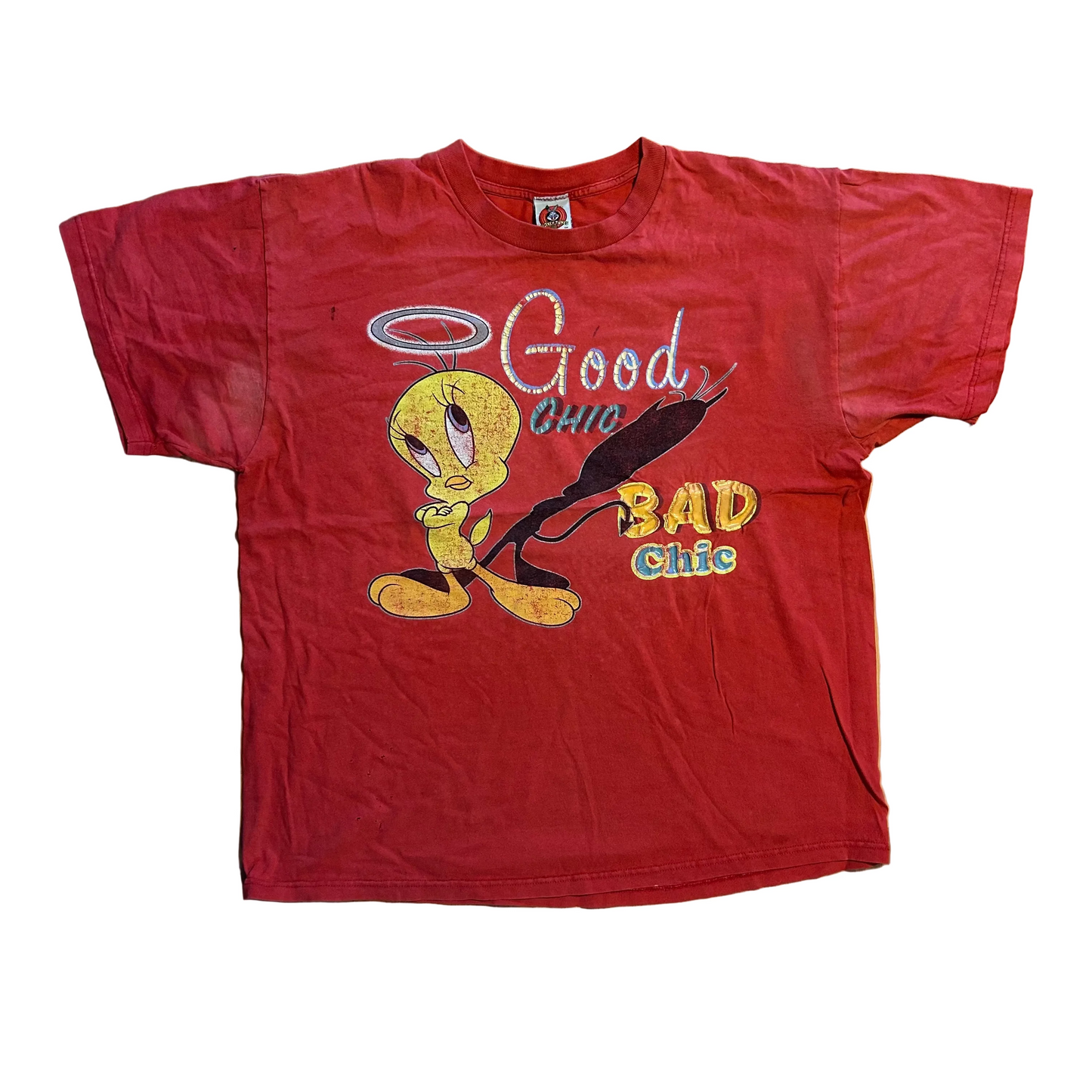 Looney Tunes Red Tweety Bird Chic Tshirt - Large - 23" x 27"