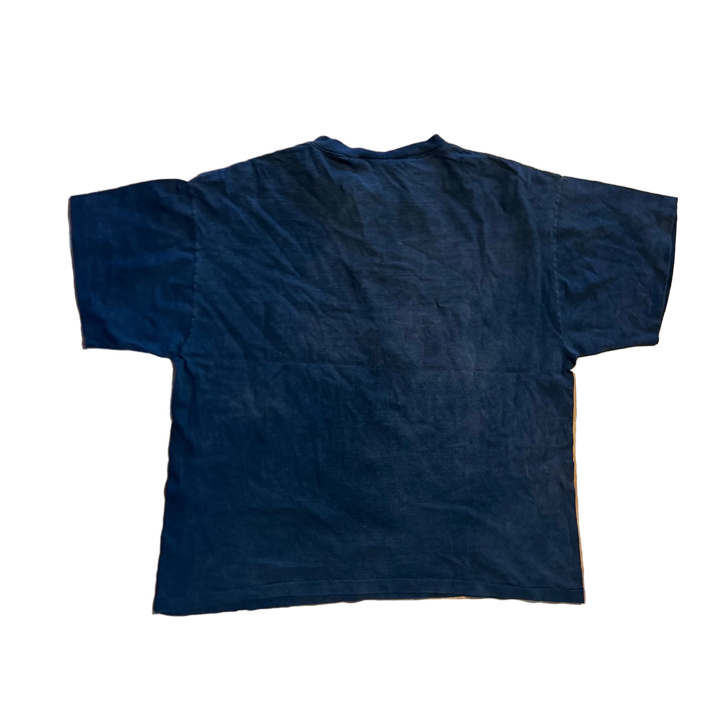 90's Disney Tigger Quarter Button Up Navy Tshirt - XLarge - 24" x 27"