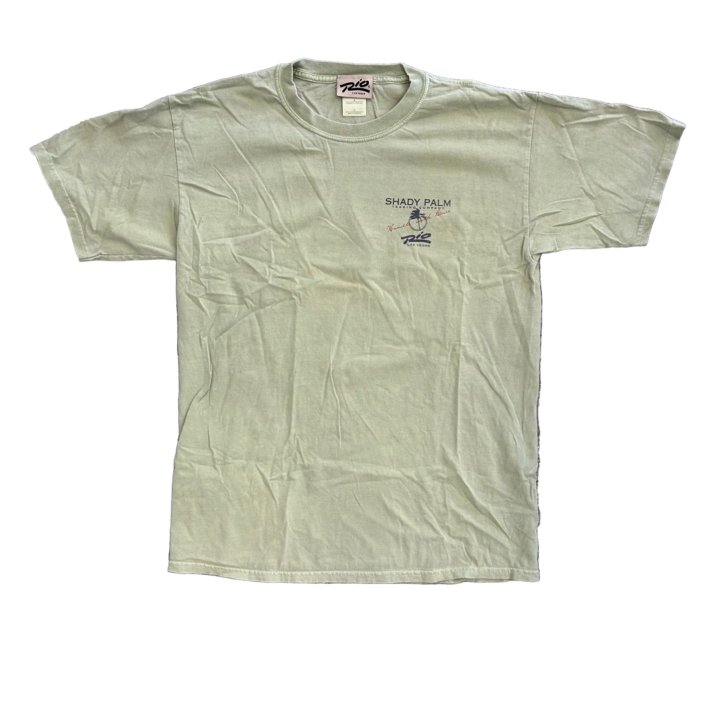 Shady Palm Green Faded Tshirt - Medium - 20" x 29"