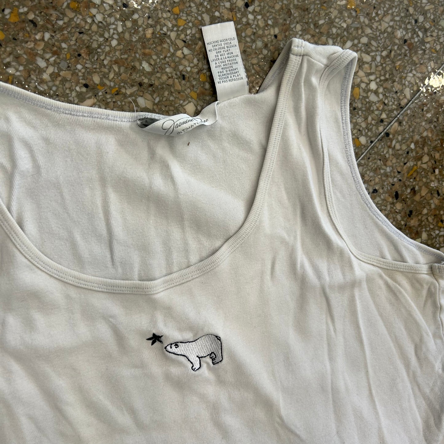 Polar Bear White Tank Top Shirt - Small - 19" x 20.5"